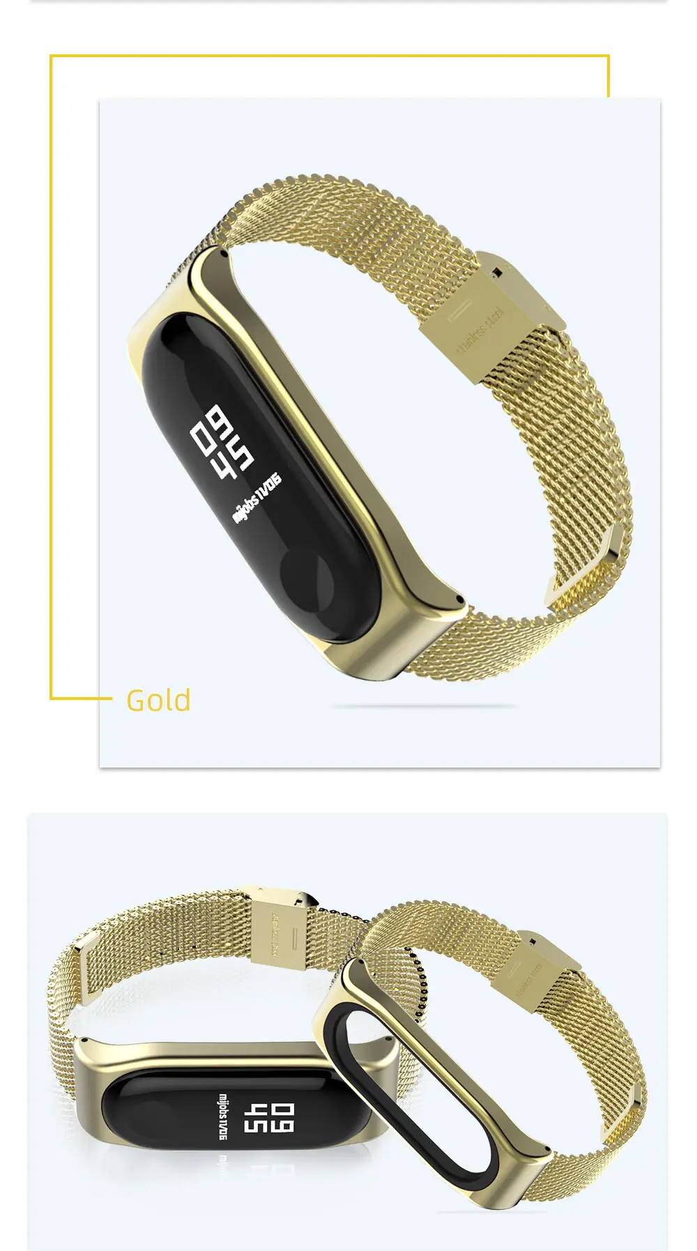 Mi jobs для mi Band 4 ремешок браслет из нержавеющей стали умный ремешок для mi Band 4 3 браслет для Xiaomi mi Band 4 3 ремешок
