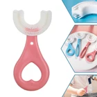 Детская зубная щетка U-образной формы для тщательного очищения на 360 , Детская Мягкая зубная щетка для младенцев, детская зубная щетка для ухода за ротовой полостью L * 5