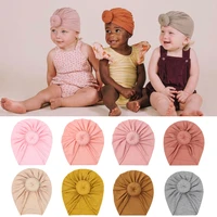 solid cotton donuts baby boy girls cap hat 0 4t sweet newborn skullies beanies soft turban india topknot headwraps accessories