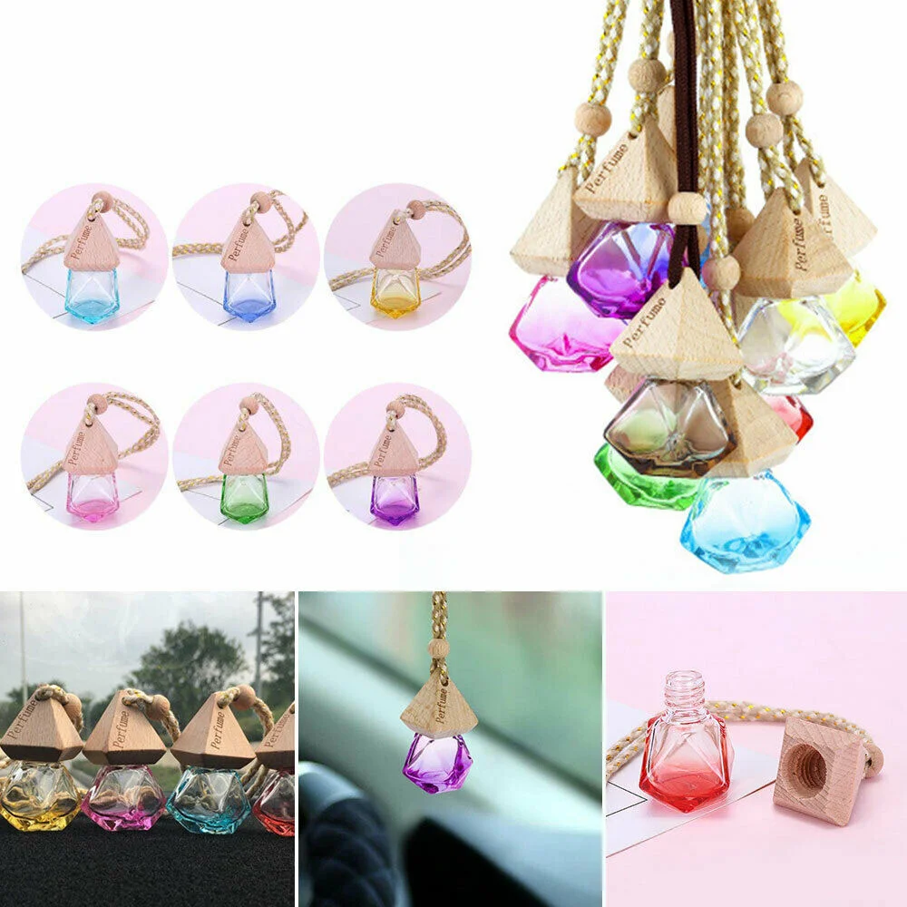 

1pcs 8ml Air Freshener Car Hanging Perfume Pendant Empty Capsule Bottle For Essential Oils Diffuser Fragrance Ornaments