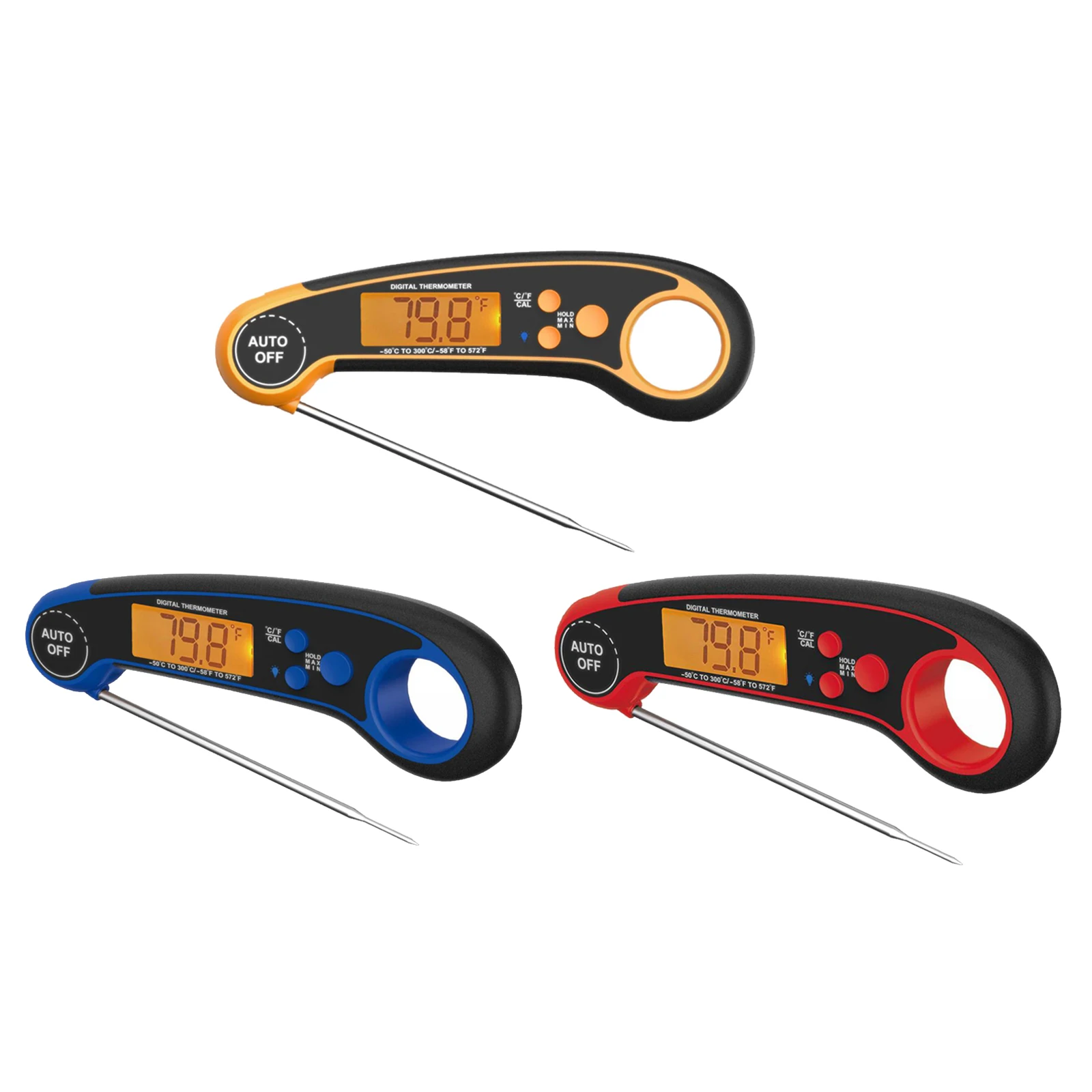 

Meat Food Thermometer for Grill and Cooking, Instant Read Waterproof Digital Kitchen Thermometer Probe for Grilling Smoker