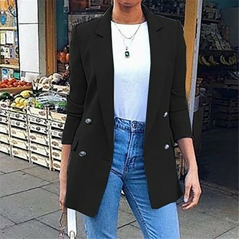 2020 Новая Женская водолазка куртка офисная цветная Длинная женская