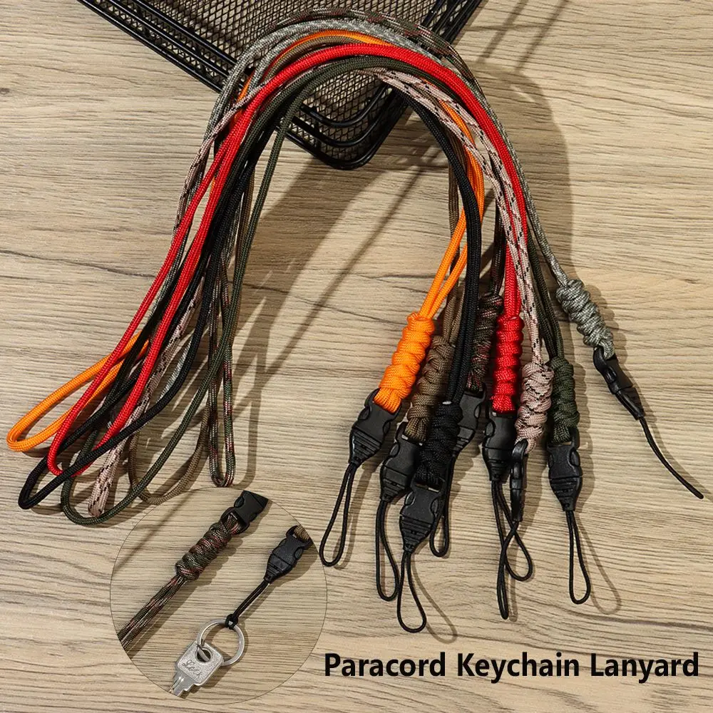 

Cord Emergency Survival Backpack High Strength Paracord Keychain Key Ring Camera Anti-lost Lanyard Hanging Rope