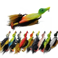 lutac 3d ducking topwater fishing lure stupid duck floating artificial bait wobbler pesca pike bass plopping tackle gear