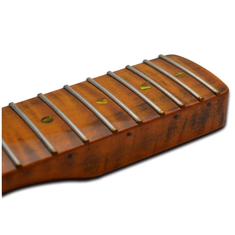 21 bünde e gitarre hals griffbrett tiger flamme ahorn griff elektrische gitarre griff saiten musical instrument teile free global shipping