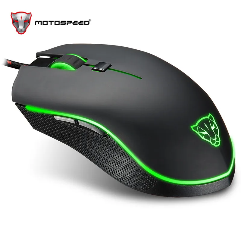 Motospeed V40 USB Проводная игровая мышь 6 кнопок оптическая RGB светодиодный световая мышь геймер 4000 dpi для ПК ноутбука Настольная компьютерная игра
