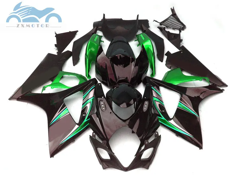 Обтекатели на заказ для SUZUKI K7 GSXR1000 2007 2008 ABS мотоциклетные GSX R1000 07 08 GSXR 1000 Черный