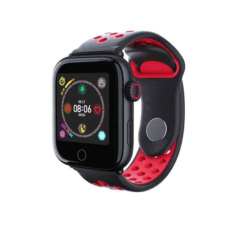 Z7 SmartWatch водонепроницаемые пульсометр монитор кровяного давления педометр Смарт часы наручные для Apple Android IOS телефон часы - Цвет: Black black red