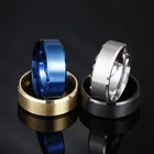 Мужское кольцо из матовой нержавеющей стали, простое модное ювелирное украшение, подарок, 8 мм