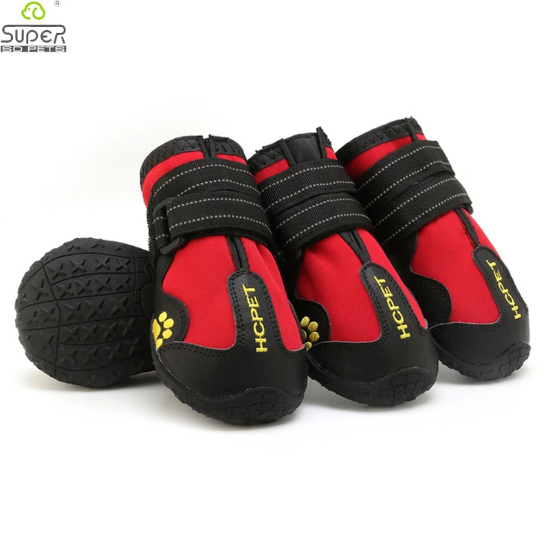 

4PCS/Set Antislip Dog Shoes Waterproof Reflective Durable Small Medium Big Dog Boot Outdoor Indoor Adjustable Pet Paw Protector