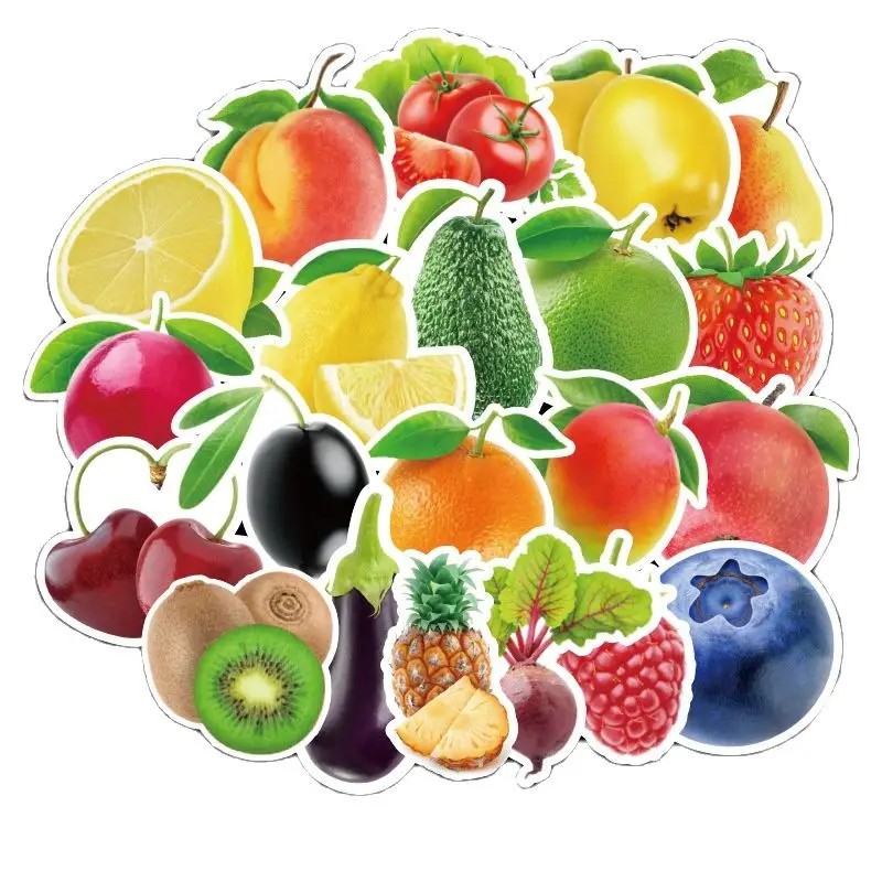 

100 pieces of fruit and vegetable green plant graffiti stickers children's stickers laptop stickers cartoon stickers