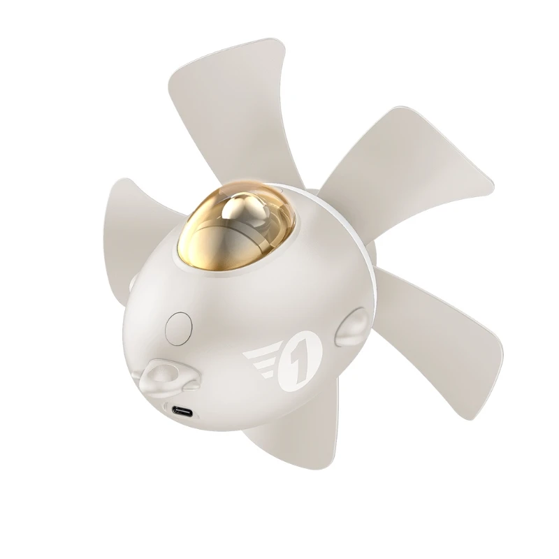 

7inch 5V USB Powered Ceiling Canopy Fan Cellphone App Bluetoorh Control Timing LED Lamp 4 Speed Camping Fan J6PE