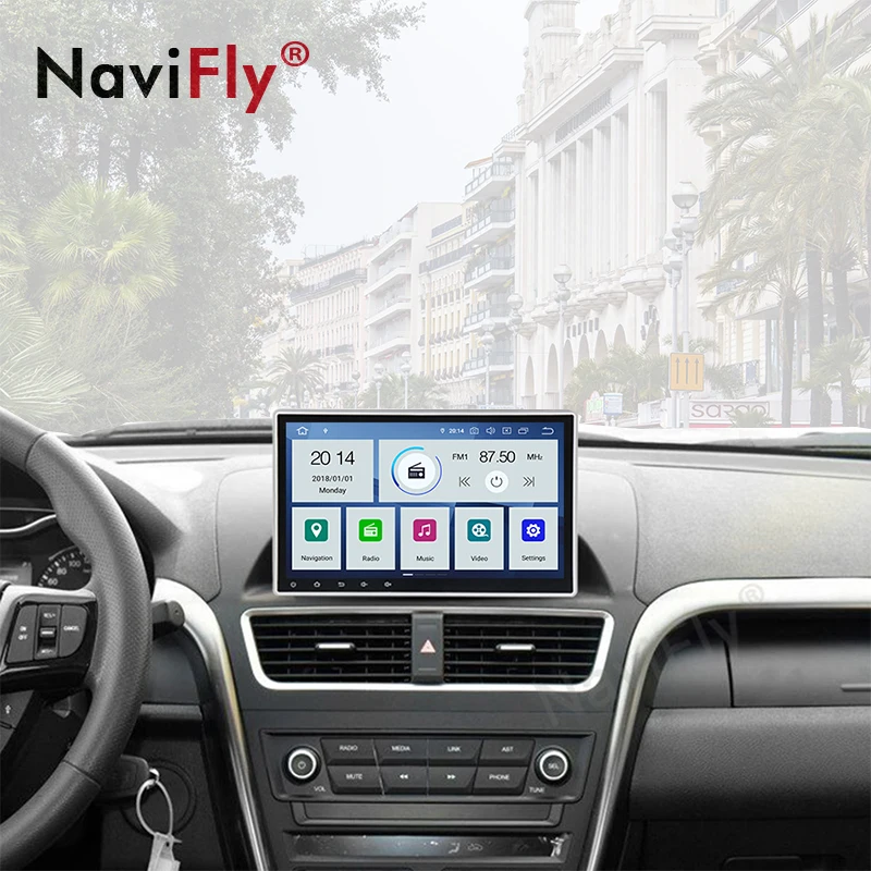 NaviFly 10,1 дюймов ips экран DSP универсальный 1 din автомагнитола Android 9 универсальный автомобильный gps навигация стерео плеер