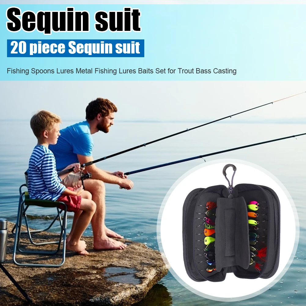 Колеблющиеся Блесны для рыбалки металлические рыболовные приманки 16 20 шт. набор