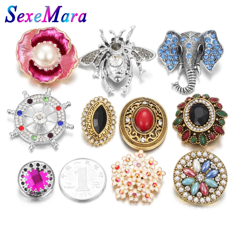 6 шт./лот новинка ювелирное изделие змеиная Кнопка со стразами подходит для