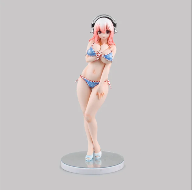 

Spot Quality Cartoon Super Sonico 1/6 Swimsuit Bikini Day Burning Version Boxed Garage Kit Model