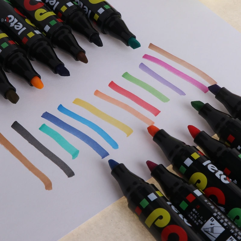 

12 Color Multifunction Whiteboard Pens -- Erasable Whiteboard Markers for Paper Glass Dry Erasing Markers, 5mm Writting Pen