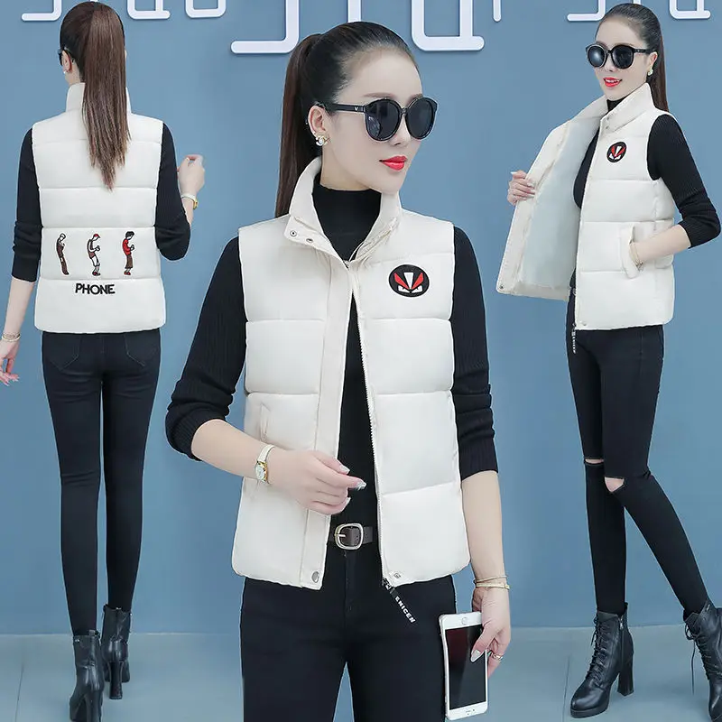 

Waistcoat winter new down cotton vest women's short jacket versatile Korean student loose shoulder sleeveless cotton padded