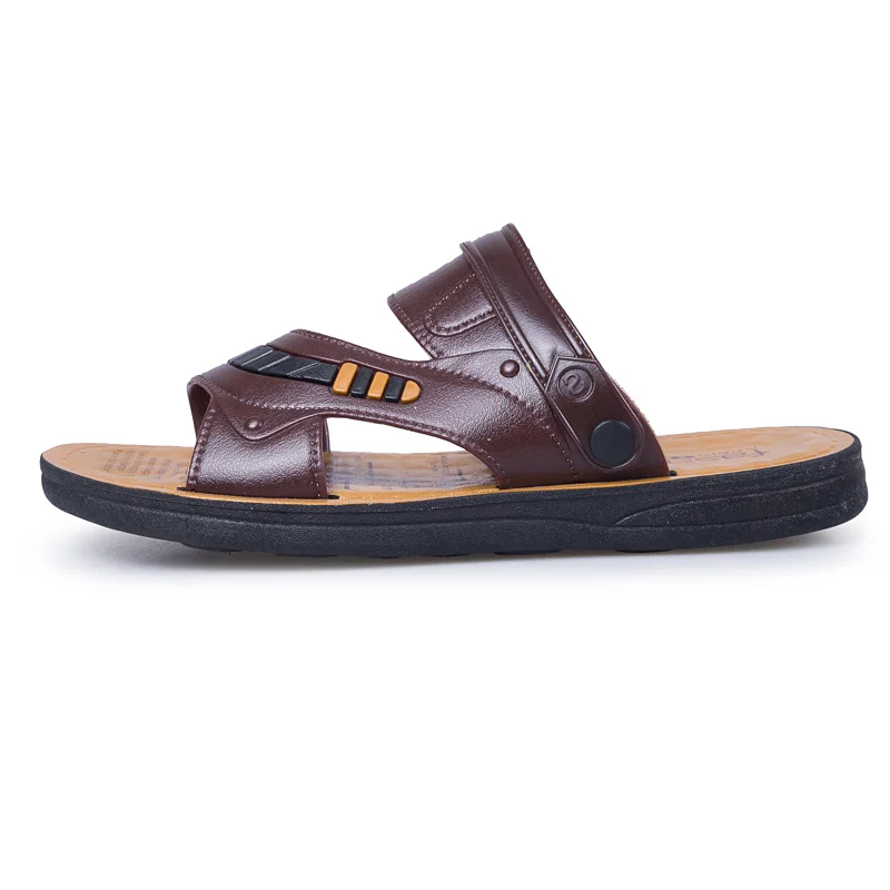 

2021 Men's Sandals Open Toe Slip on Fashion Casual Shoes Men Flat Non-slip Slippers Roman Summer Beach Sandals Sandalias Hombre
