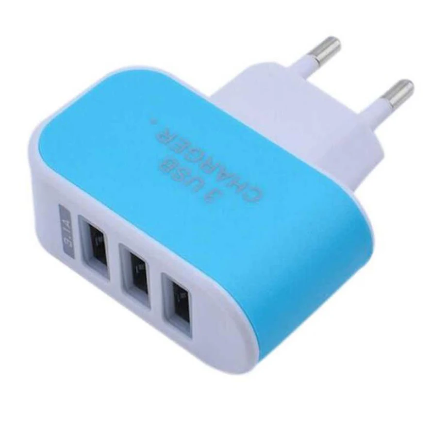 EU/US стандартный штепсельная зарядная станция 3 usb порта дорожный адаптер