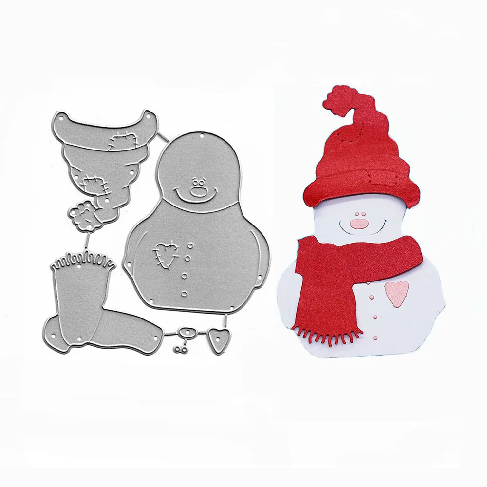 

Christmas Snowman Cutting Dies Cut Die Mold DIY Stencil Scrapbooking Album Paper Cards Making Decorative Crafts Embossing Dies