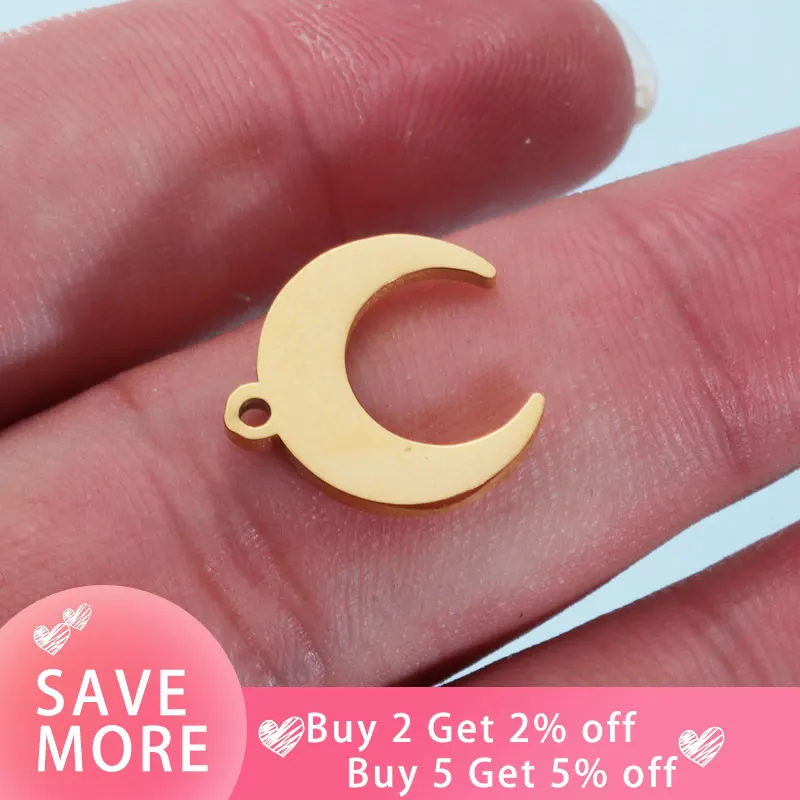 Fnixtar подвеска в виде полумесяца зеркальная полированная нержавеющая сталь