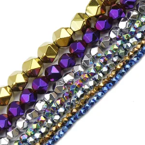 Бусины Из Гематита круглые, фиолетовые, синие, 346810 мм, для самостоятельного изготовления ювелирных изделий