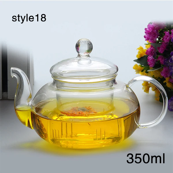 Устойчивый 350 мл чай лист декоративное стекло ситечко для заварочного чайника