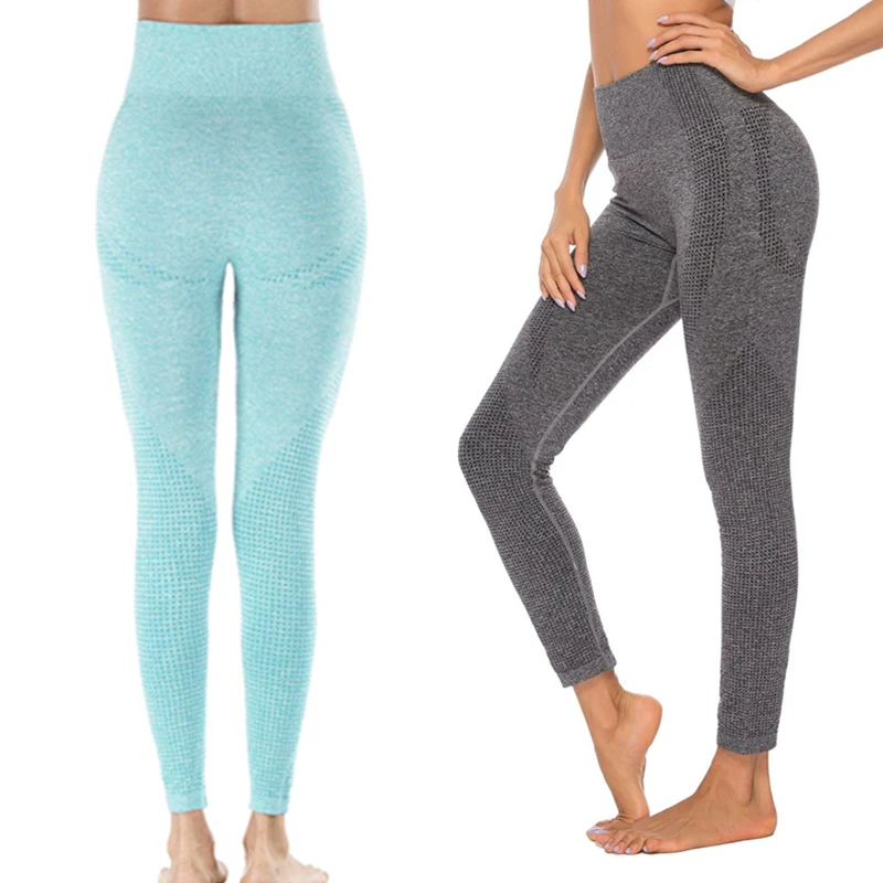 Штаны для йоги спортивные женские леггинсы облегающие брюки фитнеса эластичные