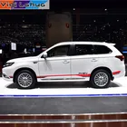 Спортивные полосы, наклейки на боковую дверь автомобиля, юбку для Mitsubishi Outlander PHEV, украшение для кузова автомобиля, виниловые наклейки