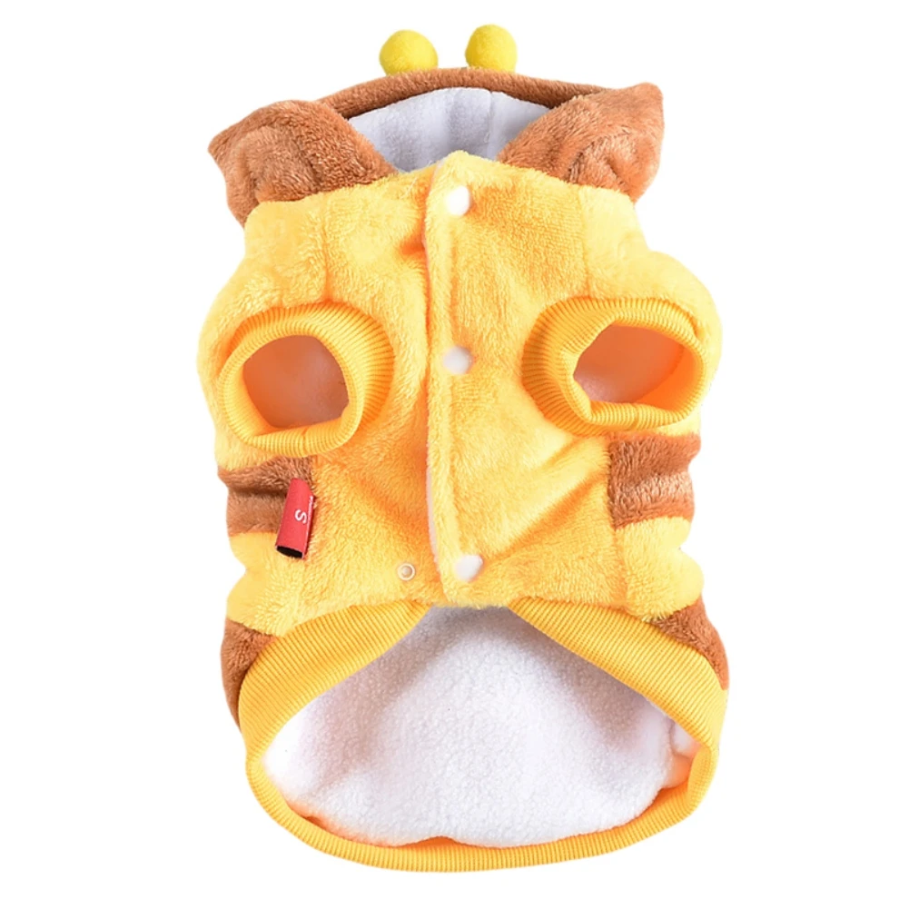Флисовая одежда с капюшоном для маленьких домашних животных пчела | Дом и сад