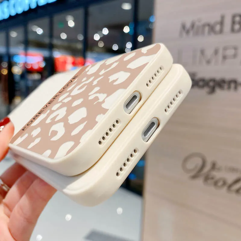 Леопардовый чехол для iPhone 13 Pro Max 12 11 XS XR X 7 8 Plus роскошный силиконовый защитный