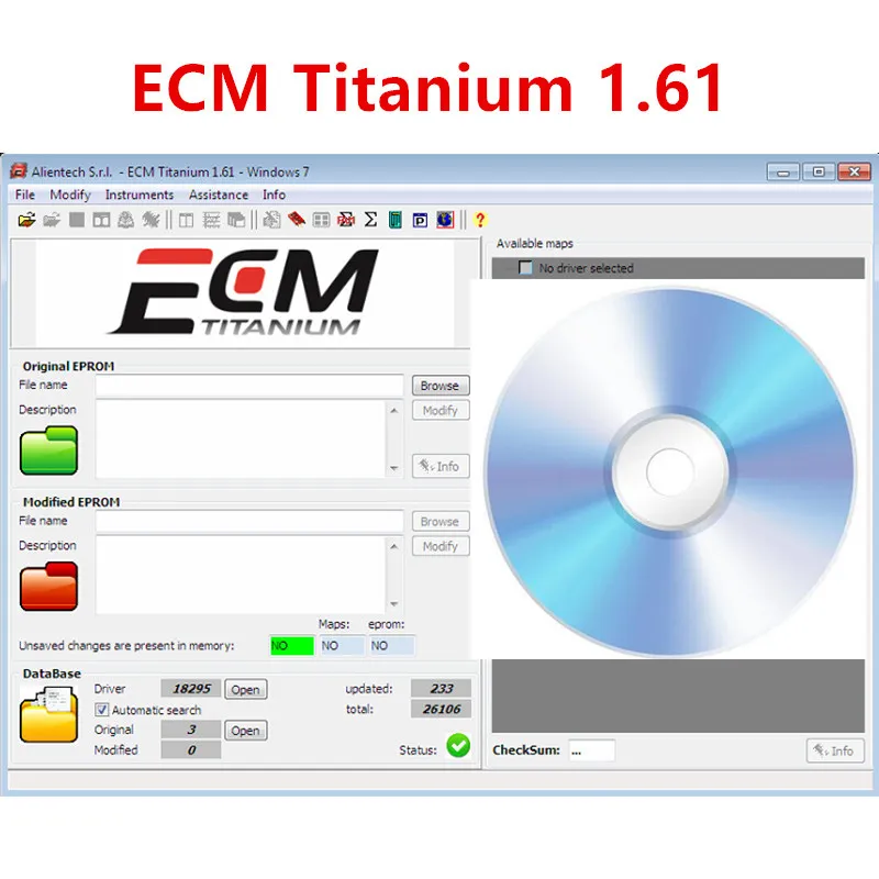 

For ECU tool ECM TITANIUM 1.61 With 18259+ Driver ECM 26000 Drivers