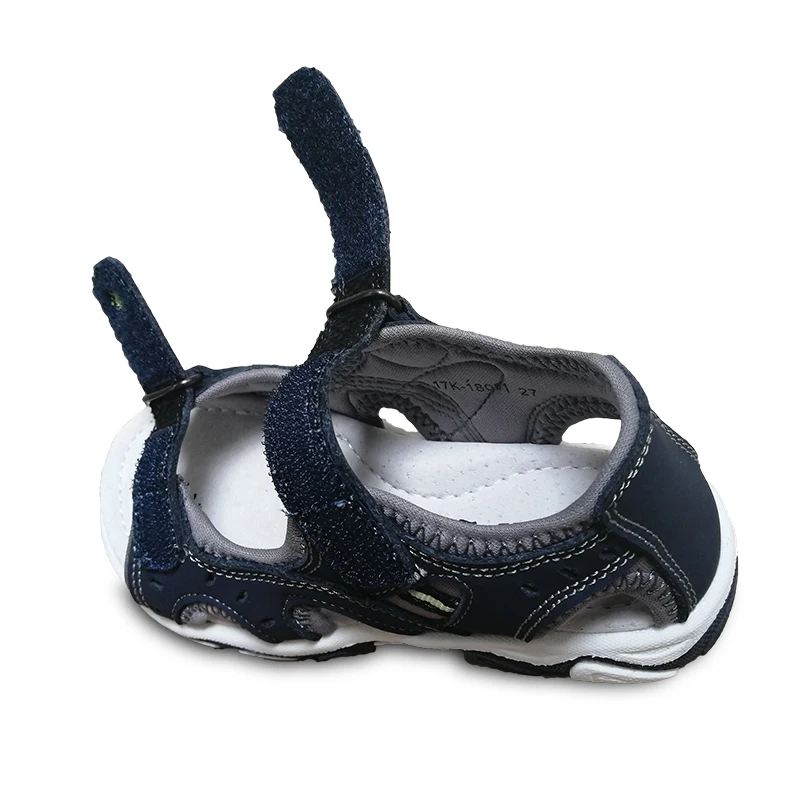 Новинка 1 пара детских пляжных сандалий из натуральной кожи для мальчиков