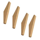 4 шт деревянные настенные крючки украшения стены полотенце крючок для одежды, настенный металлические подвесные крючки для одежды шляпа вешалка для полотенец