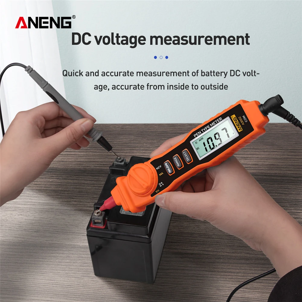 

Digital Multimeter Non Contact ACV/DCV Electric Handheld Tester with Non Contact Voltage Resistance Diode Continuity Tester
