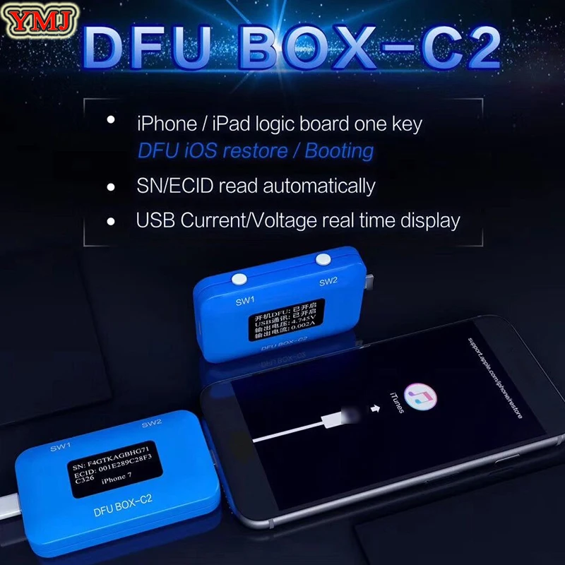 Плата JC DFU BOX C2 4 в 1 для iPhone восстановление программирования одна кнопка