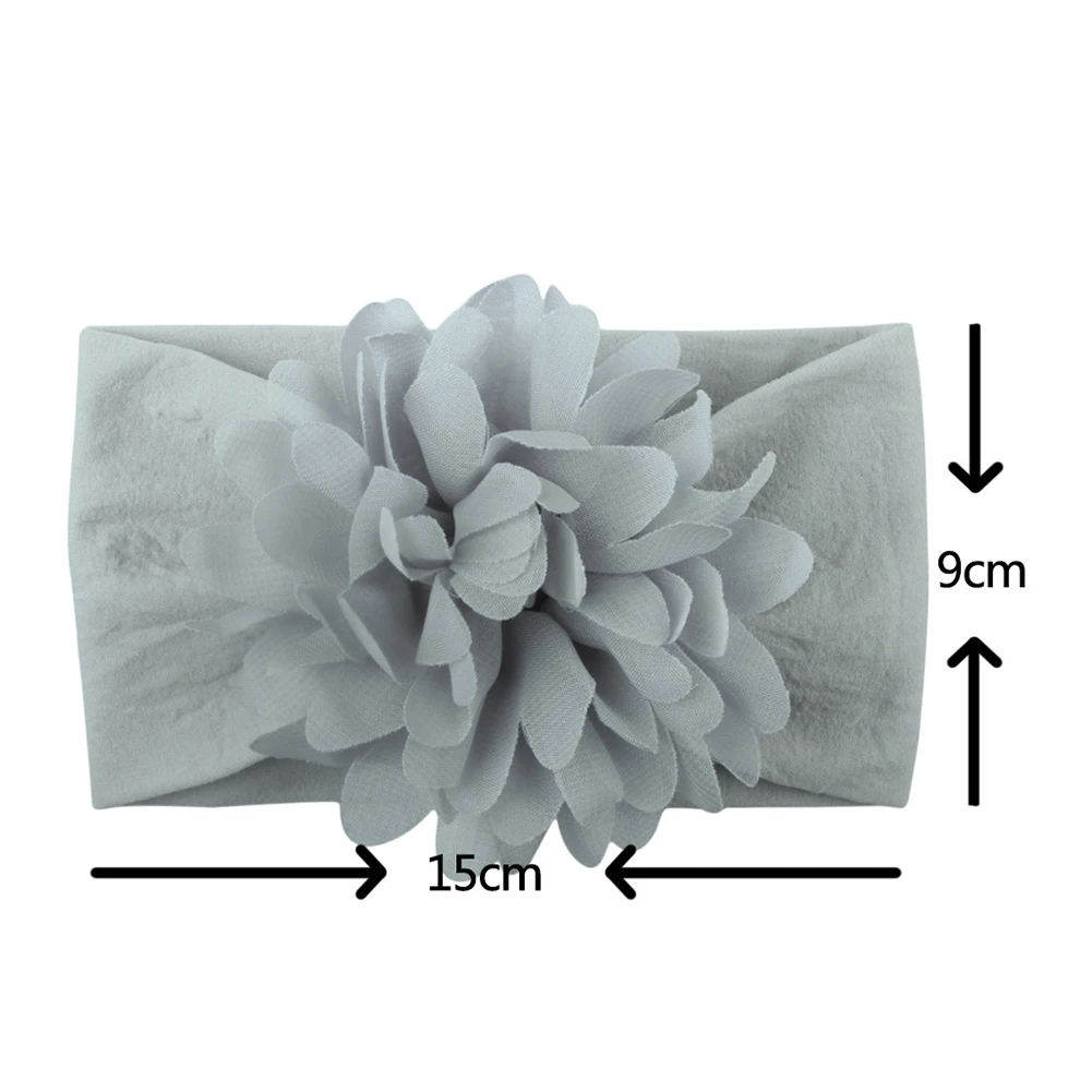 Cute Big Chiffon Flower Headband Newborn Hair Band Ribbon Elastic Child Headdress Headwear Accessories Birthday Present | Детская одежда