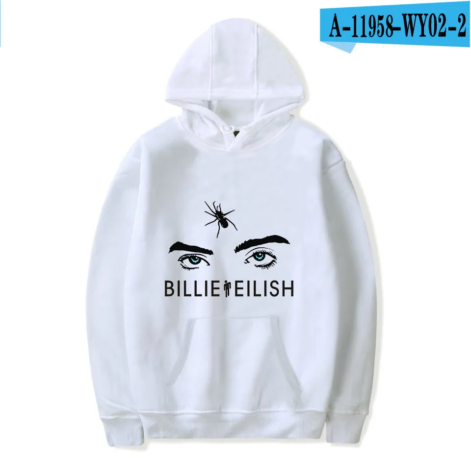 Худи Billie Eilish, забавная Толстовка KPOP, пуловер с капюшоном для женщин и мужчин, худи большого размера, уличная толстовка, одежда в стиле хип-хоп - Цвет: 008