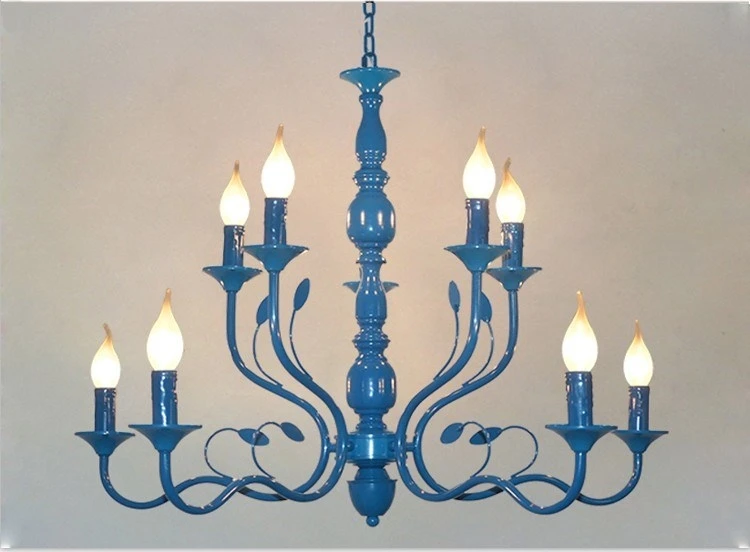 Ретро люстра освещение черные Кованые люстры для столовой промышленные