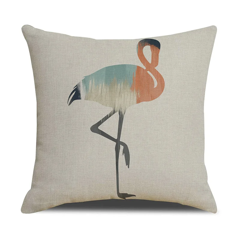 Северных оленей головой животного Подушка &quotфламинго&quot комплект расписанные