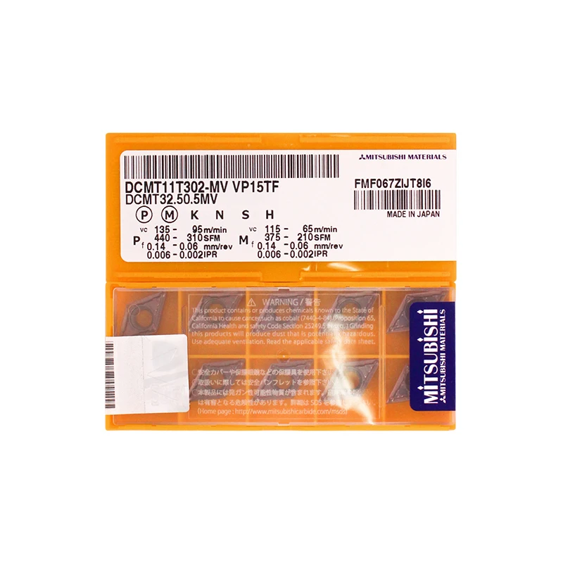 

Original MITSUBISHI Carbide Insert CNC DCMT11T302-MV VP15TF For Turning Insert