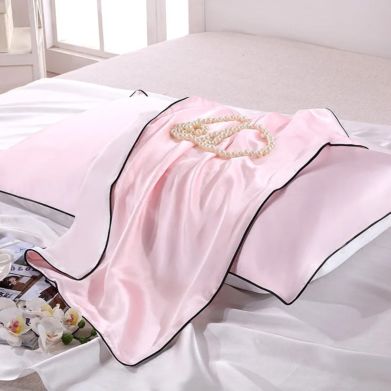 Шелковая наволочка с одной стороны шелковая для подушки изделие кровати