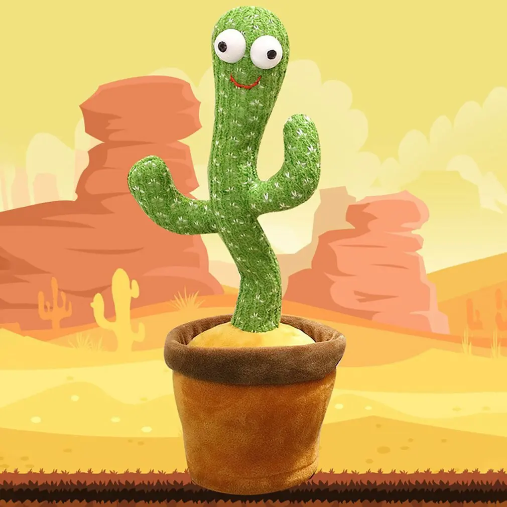 

Dancing Cactus Plush Toys Shake Funny Early Education Toy 120 English Songs Luminous Cactus Toys Creative Gifts