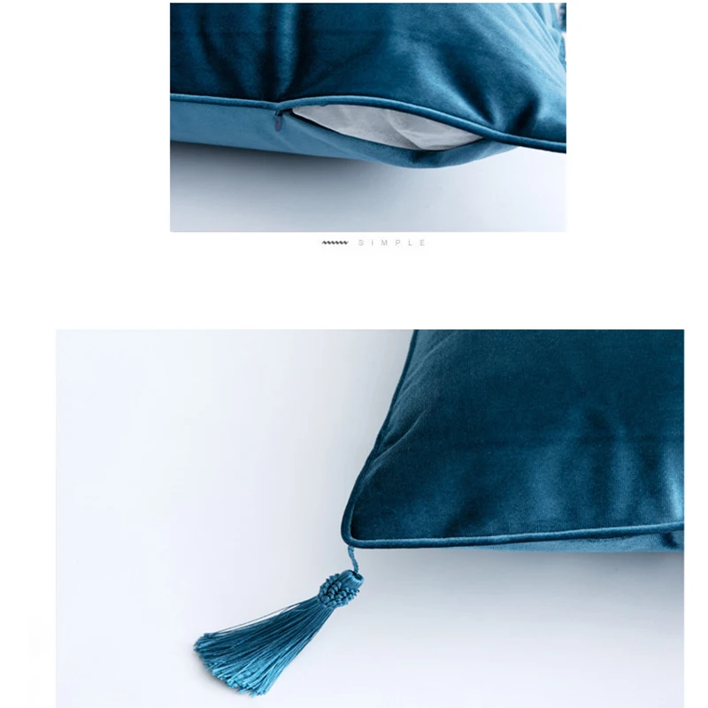 Роскошный дизайнерский Бархатный Чехол для подушки черная наволочка чехол