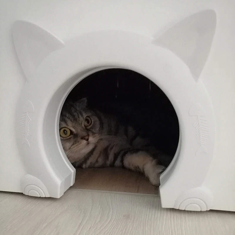 Умная дверь для домашних животных кошек интерьер легко следовать инструкциям