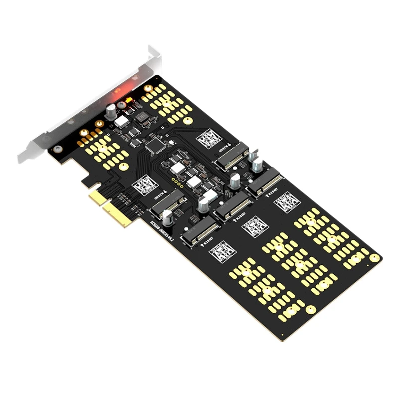 MAIWO KCSSD9 M.2 Nvme SSD Adapter Card PCIE X4 to SATA Desktop Computer Motherboard M.2 SATA Five-Disk Expansion Card