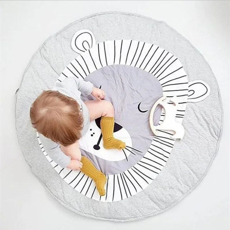 

Infant Animal Round Cotton Baby Play Rug Toys Mat Climbing Carpet Crawling Blanket Children Nursery Room Decoration Photo Props
