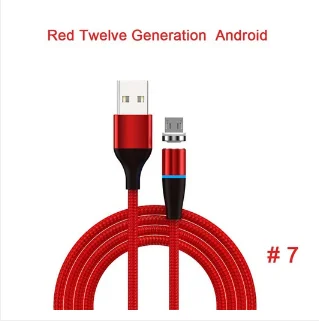 For Micro Red Магнитный кабель Micro USB кабель 3A Быстрая зарядка Магнитная линия Android зарядка линии синхронизации данных для huawei Xiaomi LG - Цвет: For Micro Red