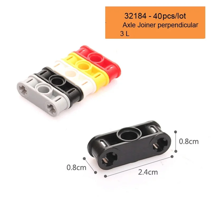 

50 pcs High-tech Parts 32184 Axle Joiner Perpendicular 3L Building Block MOC Bricks Part Connector Educational Toys 40 pcs/Set